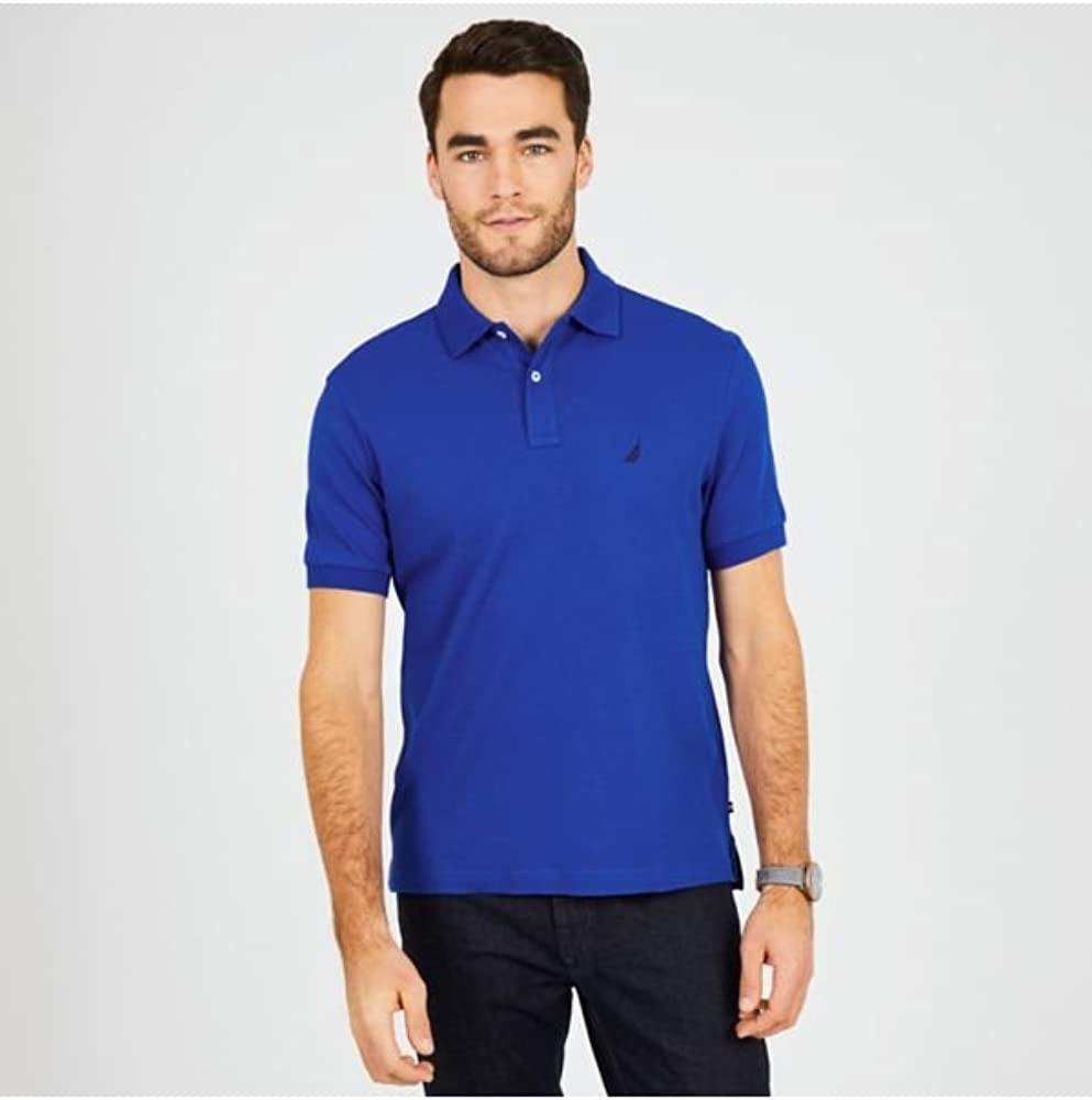 Nautica Men's Classic Fit Short Sleeve Solid Soft Cotton Polo Shirt - JOY2ESpree