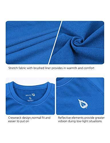 BALEAF Youth Boys'/Girls' Thermal Compression Sports Shirts Long Sleeve Fleece Base Layer Crew Neck
