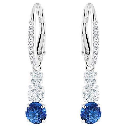Swarovski Attract Trilogy Round Pierced Earrings Blue One Size - JOY2ESpree