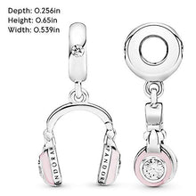 
                        
                          Load image into Gallery viewer, Pandora Jewelry Headphones Dangle Cubic Zirconia Charm in Sterling Silver - JOY2ESpree
                        
                      
