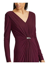 
                        
                          Load image into Gallery viewer, LAUREN RALPH LAUREN Womens Embellished V-Neck Evening Dress
                        
                      