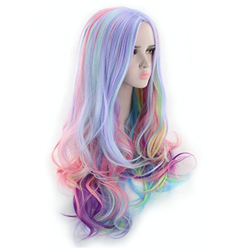 Wavy Gradient Spring Bouquet Cosplay Wig for Women Hair Style