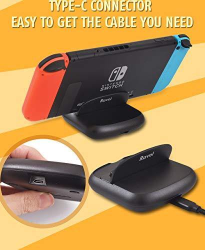 Ravol Charging Stand for Nintendo Switch, Fodable Mini Charging Display Dock Station with USB Type C Port (Adapter Not Included) - JOY2ESpree