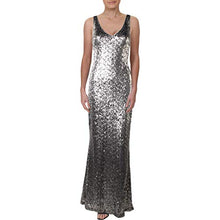 
                        
                          गैलरी व्यूवर में इमेज लोड करें, LAUREN RALPH LAUREN Lemony Women's Sequined Sleeveless V-Neck Column Gown
                        
                      