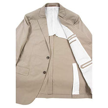 
                        
                          Load image into Gallery viewer, Ermenegildo Zegna Mil Easy Tan Cotton Twill Half Lined Vented Flat Front 2Btn Suit 42R
                        
                      