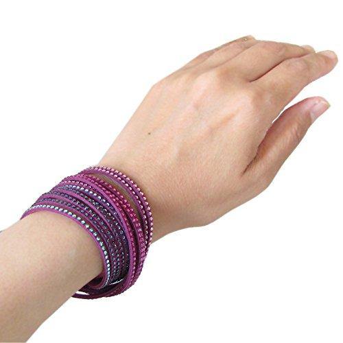 Swarovski Slake Fuchsia 2 in 1 Ladies Bracelet 5202465 - JOY2ESpree