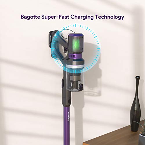 Cordless Vacuum Cleaner, Bagotte 8-in-1 25000Pa Powerful Suction Stick Handheld Vacuum Cleaner for Pet Hair Hard Floor Carpet Car, Lightweight - JOY2ESpree