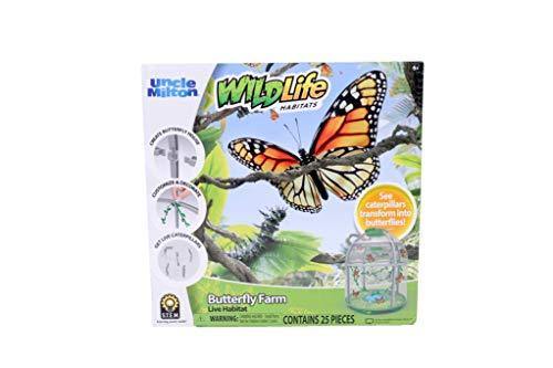 Uncle Milton Butterfly Farm Live Habitat - Observe Butterfly Lifecycle in Garden – Includes Voucher to Redeem for Caterpillars - JOY2ESpree