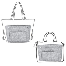 
                        
                          Load image into Gallery viewer, DLseego Felt Tote Handbag Purse Cosmetic Storage Makeup Bag Pocketbook Organizer Insert Divider Shaper Bag in Bag
                        
                      