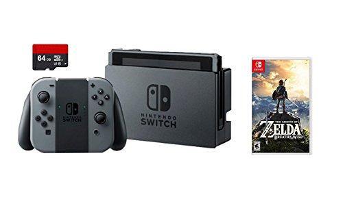 Nintendo Switch 3 items Game Bundle:Nintendo Switch 32GB Console Gray Joy-con - JOY2ESpree