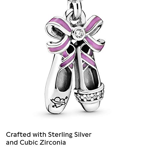 Pandora Jewelry Ballerina Shoes Dangle Cubic Zirconia Charm in Sterling Silver - JOY2ESpree