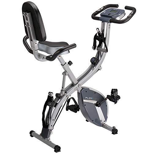 PLENY 3-in-1 Total Body Workout Exercise Bike w/Backlit Screen, High Backrest, Adjustable Resistance Bands for Arm & Leg, and 300 lbs Weight Support - JOY2ESpree