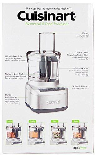 Cuisinart FP-8SV Elemental 8 Cup Food Processor, Silver - JOY2ESpree