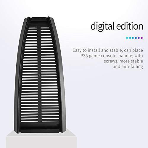 Vertical Stand Holder for PS5 Digital Edition, Stand Cooler for Sony Playstation 5 DE Console with Built-in Air Vents and Non-Slip Feet - JOY2ESpree