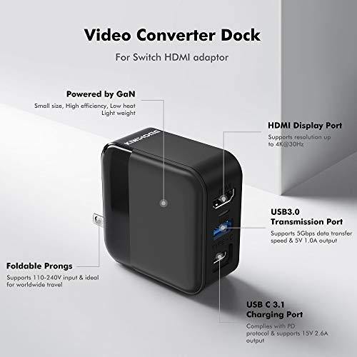 KIWIHOME 39W Switch Dock Charger Adapter, HDMI AC Adapter Charger for Switch - JOY2ESpree