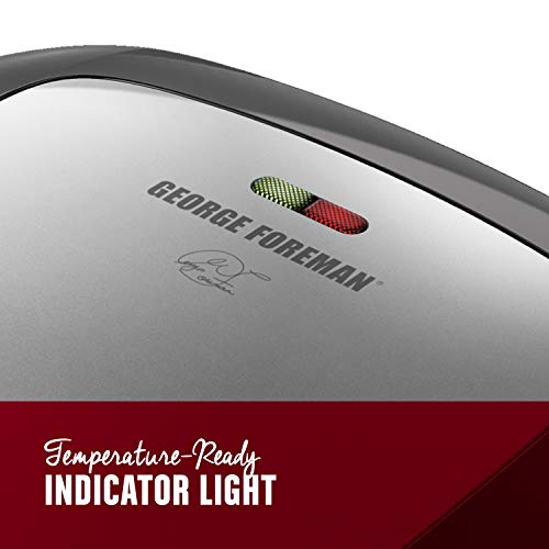 George Foreman 5-Serving Removable Plate Grill and Panini Press, Platinum, GRP472P - JOY2ESpree