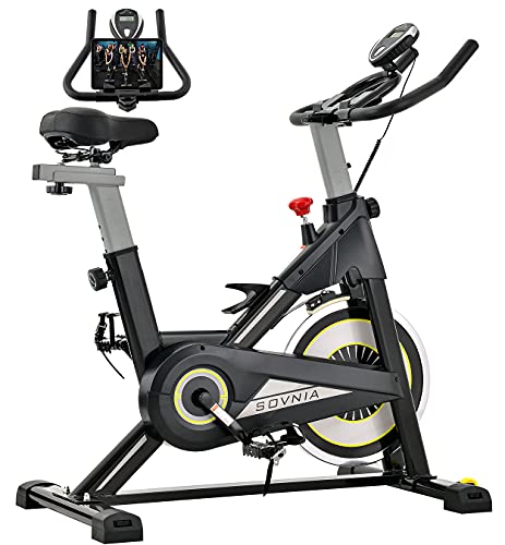 Exercise Bike, Sovnia Indoor Cycling Bike, Stationary Exercise Bikes with iPad Holder - JOY2ESpree