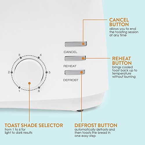 Elite Gourmet ECT-4829 Maxi-Matic 4 Slice Long Toaster 6 Toast Settings - JOY2ESpree