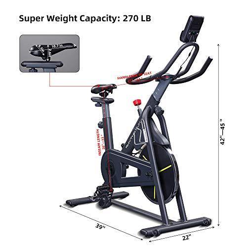RHYTHM FUN Exercise Bike Indoor Cycling Bike Stationary Bikes Super Quiet Resistance Exercise Bike - JOY2ESpree