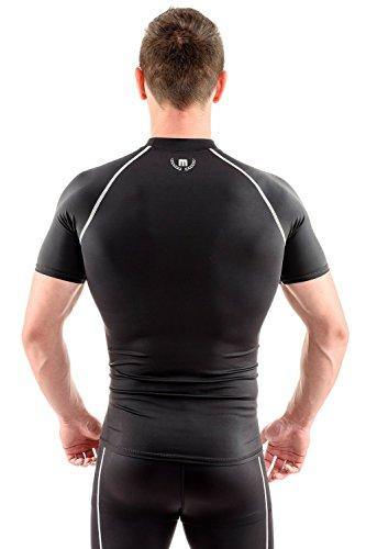 Mava Sports Men's Short Sleeve Compression T Shirt - Workout Baselayer Shapewear - JOY2ESpree