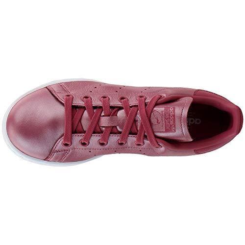 adidas Womens Stan Smith Lace Up Sneakers Shoes Casual - Burgundy - JOY2ESpree