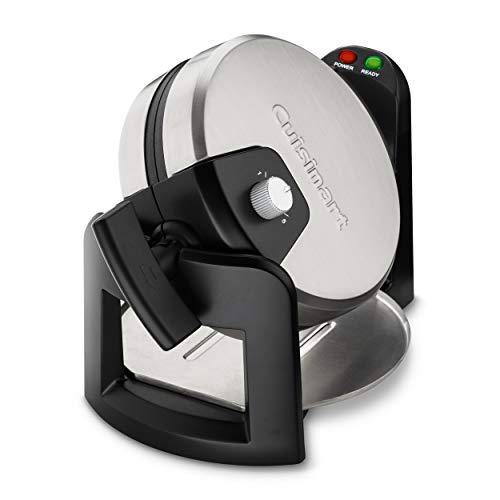 Cuisinart WAF-F30 Round Flip Belgian Waffle Maker, black/silver, 1 inch thick - JOY2ESpree