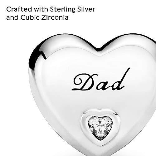 Pandora Jewelry Dads Love Cubic Zirconia Charm in Sterling Silver - JOY2ESpree