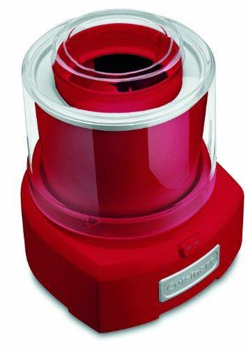 Cuisinart ICE21R Frozen Yogurt Automatic Ice Cream and Sorbet Maker,120 V, Thermoplastic, 1-1/2 qt, Red - JOY2ESpree