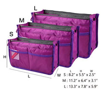 
                        
                          Muat gambar ke penampil Galeri, Vercord Updated Purse Handbag Organizer Insert Liner Bag in Bag 13 Pockets Purple Small
                        
                      