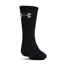 
                        
                          Load image into Gallery viewer, Under Armour Youth Cotton Crew Socks, 6-Pairs , Black/White , Youth Large
                        
                      