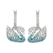
                        
                          Muat gambar ke penampil Galeri, Swarovski Crystal Iconic Swan Earrings, Rhodium-Plated - JOY2ESpree
                        
                      