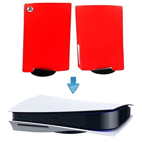 PS5 Silicone Skin Cover, Dustproof Anti-Scratch Anti-Fall Protector Case for Sony Playstation 5 Ultra HD/Digital Edition Console (Ultra HD, Red 2) - JOY2ESpree