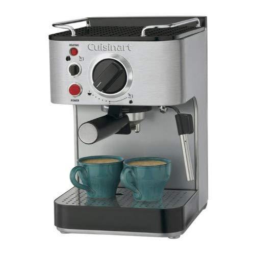 Cuisinart EM-100 Espresso Maker with Stainless Steel Frothing Pitcher, Handheld Tamper, and Descaling Powder Bundle (4 Items) - JOY2ESpree