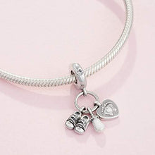 
                        
                          Load image into Gallery viewer, Pandora Jewelry Baby Bottle and Shoes Dangle Cubic Zirconia Charm in Sterling Silver - JOY2ESpree
                        
                      