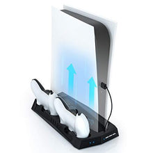 
                        
                          Load image into Gallery viewer, ANBIC PS5 Cooling Station, PS5 Controller Charging Station Vertical Charger Stand with Cooling Fan and USB Extra Ports - JOY2ESpree
                        
                      