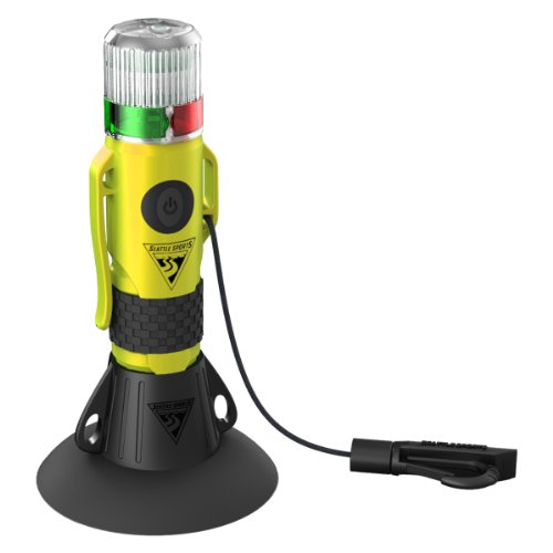 Seattle Sports HydroStar SOS Seastar Deluxe Safety Bow Light for Boats and Kayaks - Submersible and Waterproof