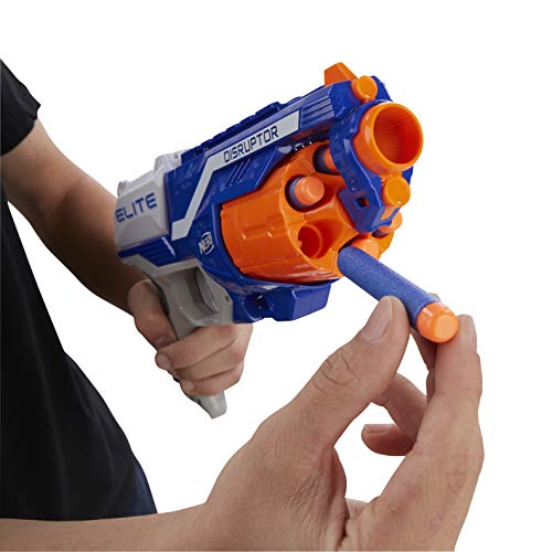 Nerf Disruptor Elite Blaster -- 6-Dart Rotating Drum, Slam Fire, Includes 6 Official Nerf Elite Darts -- For Kids, Teens, Adults