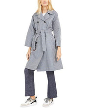 
                        
                          Load image into Gallery viewer, MAXMARA Weekend Max Mara Dingo Checked Trench Coat Blue Azure 6
                        
                      