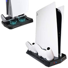 
                        
                          Muat gambar ke penampil Galeri, Vertical Stand with Dual Cooling Fans for Sony PS5 Digital Edition &amp; PS5 UHD - JOY2ESpree
                        
                      