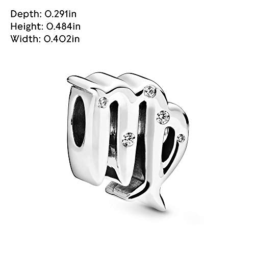 Pandora Jewelry Sparkling Virgo Zodiac Cubic Zirconia Charm in Sterling Silver - JOY2ESpree