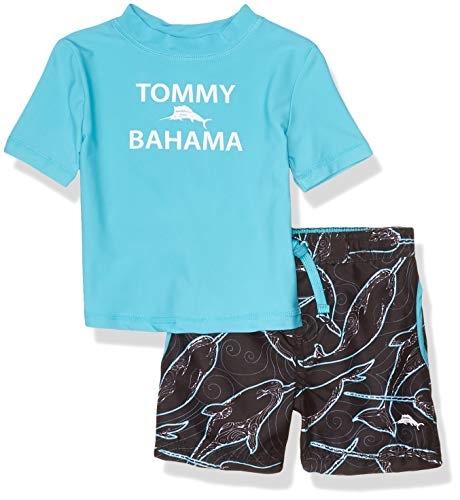 Tommy Bahama Boys' Rashguard and Trunks Swimsuit Set