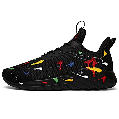 Soulsfeng Mens Running Shoes Mesh Breathable Lightweight Cushioning Training Athletic Sneakers