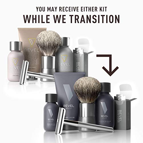 Shaving Kit for Men by Bevel - Starter Shave Kit, Includes Safety Razor, Shaving Brush