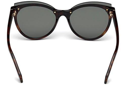 Dark Havana Front/Dark Havana Temple/Rose Gold Logo/Green Lenses One Size