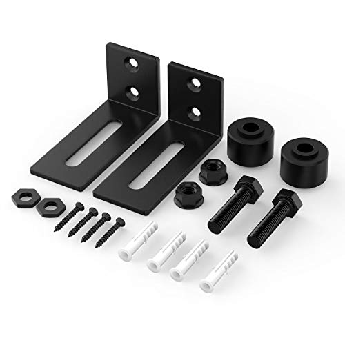 Homlux Heavy Duty Sliding Barn Door Floor Guide,Adjustable Roller,Wall Mount System,Flush Bottom Design,Floor and Door Panel Non-Damage(Floor Guide-3)
