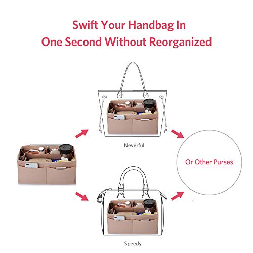Felt Purse Organizer, Bag in Bag Organizer For Tote & Handbag Speedy Neverfull, Medium Large Extra Large