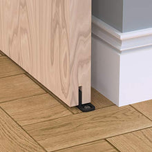 
                        
                          Load image into Gallery viewer, Sliding Barn Door Floor Guides - Black Closet Door Guides (4 Pack) by Island Hardware
                        
                      