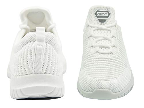 riemot Mens Womens Running Shoes Non Slip Gym Sneakers Lightweight Athletic Walking Sport Tennis Shoe