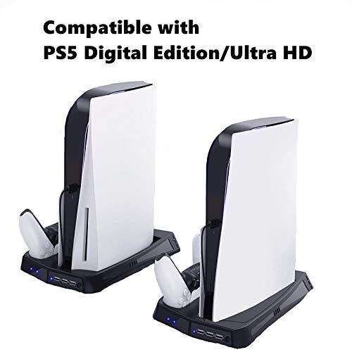 Stand Cooling Fan Station for PS5 Console and PlayStation 5 Digital Edition/Ultra HD - JOY2ESpree