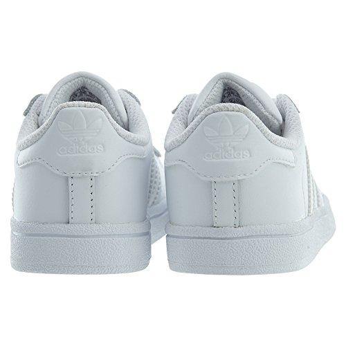 adidas Originals Unisex-Baby Superstar Elastic Sneaker, White/White/White